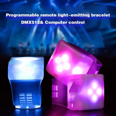 Настройка Dmx управляемый светодиодный флеш браслет для вечеринки