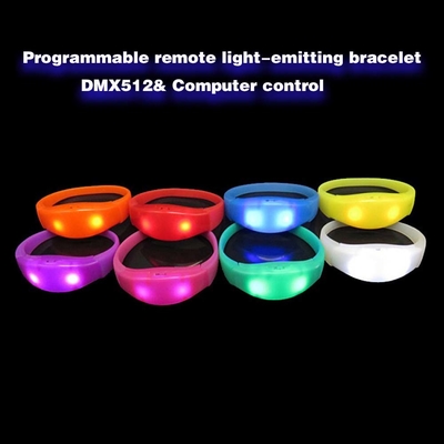 2024 DMX 512 Освещение Дистанционное управление LED браслет RGB Pulseras Brasil luz gira Pulseras LED Con Control DMX